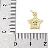 Brass Micro Pave Cubic Zirconia Pendants KK-Q028-39G-3