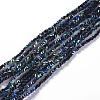 Electroplate Glass Beads Strands EGLA-E057-01A-04-1