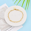 Brass Paperclip Chain Bracelets for Women BJEW-N032-07C-G-1