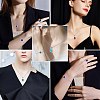 Cubic Zirconia Oval Pendant Necklace & Link Bracelet & Cuff Ring & Stud Earrings SJEW-SZC0001-01C-7