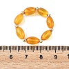 Natural Amber Finger Rings for Women RJEW-JR01087-02-4