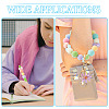 75Pcs 5 Styles Flocking Acrylic Beads OACR-TA0005-01-9