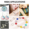 64Pcs 8 Styles 304 Stainless Steel Cabochon Connector Settings STAS-HY0001-86P-5