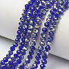 Electroplate Glass Beads Strands EGLA-A034-T4mm-K20-1