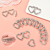 20Pcs Zinc Alloy Rhinestone Spring Gate Rings FIND-SP0004-36P-7