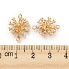 Brass Micro Pave Clear Cubic Zirconia Connector Charms KK-Q789-45G-3
