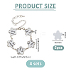 4 Sets Sublimation Blank Alloy Bracelet Making BJEW-FH0001-10B-2