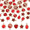 40Pcs 5 Styles Glass Pendants GLAA-GA0001-93-7