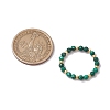 Natural Malachite Beaded Stretch Rings for Women RJEW-JR00868-10-3