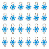 100Pcs 2 Style Christmas Handmade Polymer Clay Pendant and Connector Charms PALLOY-TAC0250-1