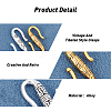 100Pcs 2 Colors Tibetan Style Alloy S-Hook Clasps TIBE-PH0001-40-5