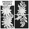 Gorgecraft 4Pcs 2 Colors Polyester Embroidery Water Soluble Appliques DIY-GF0007-48-6