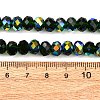 Electroplate Transparent Glass Beads Strands EGLA-A046-01C-18-4