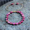 Bohemian Dyed Natural Imperial Jasper Heart Bead Braided Bead Bracelets for Women FS-WG782CA-13-1