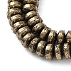 Electroplated Natural Lava Rock Beads Strands G-A256-E01-01A-2