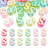 20Pcs UV Plating Transparent Acrylic European Beads OACR-TADJ0001-19S-1