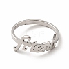 Non-Tarnish 304 Stainless Steel Word Friend Adjustable Ring for Women RJEW-B027-07P-2