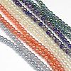 Electroplate Crystal Glass Round Beads Strands EGLA-F037-4mm-A-1