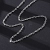 Brass Rope Chains Necklaces for Women NJEW-D302-62P-4