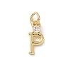 Brass Pave Clear Cubic Zirconia Charms KK-A273-01G-P-1