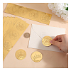 CRASPIRE 50 Sheets 2 Styles Self Adhesive Gold Foil Embossed Stickers DIY-CP0010-49-3