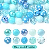 50Pcs 10 Styles Opaque Acrylic Beads MACR-YW0003-76-1