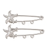 Starfish 304 Stainless Steel Safety Pins Brooch Findings SA-CBA098D-16H-P02-1