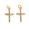 Brass Micro Pave Cubic Zirconia Pendants CU-CBADC6C-11G-01-1