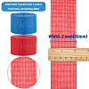 Gorgecraft 2Rolls 2 Colors Polyester Imitation Linen Wrapping Ribbon OCOR-GF0001-78-2
