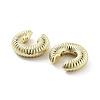 Brass Textured Ring Cuff Earrings EJEW-R150-02G-A-2