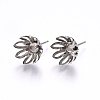 Non-Tarnish 201 Stainless Steel Stud Earring Settings STAS-I095-18P-1