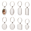 12Pcs 6 Style Alloy Blanks Keychains AJEW-GA0007-46-1