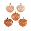 Natural Red Aventurine Pendants G-A281-02P-01-1
