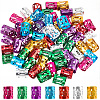 350Pcs 7 Colors Aluminum Dreadlocks Beads Hair Decoration ALUM-SC0001-11-1