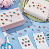 70Pcs 7 Colors Heart Sew on Rhinestones GLAA-AR0001-84-4