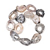 Natural Druzy Agate Slice Beads Strands G-K381-A02-2