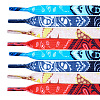 4 Pairs 4 Colors Flower Pattern Polyester Shoelaces FIND-TA0010-30-4