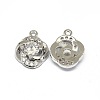 Alloy Micro Pave Cubic Zirconia Charms PALLOY-F249-07A-P-2
