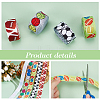 20M 4 Styles Polyester Sport Ball Print Grosgrain Ribbons OCOR-PH0003-97-4