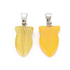 Natural Banded Agate/Striped Agate Pendants G-N326-128-A01-2