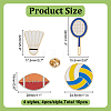 16Pcs 4 Styles Sport Enamel Lapel Pin Backs Brooch JEWB-AR0001-23-2