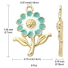 8Pcs Alloy Enamel Pendants ENAM-YW0002-31C-4