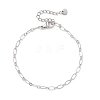 Brass Oval Link Chains Bracelets for Women BJEW-JB13035-4