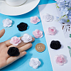 30Pcs 3 Styles 3D Rose Flower Polyester Computerized Embroidered Ornament Accessories FIND-GF0006-03B-3