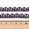 Electroplate Opaque Glass Beads Strands LS-GLAA-T032-P10mm-AB15-4