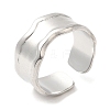 Non-Tarnish 304 Stainless Steel Open Cuff Rings RJEW-K245-63P-3