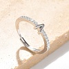S925 Sterling Silver Adjustable Letter Rings for Women RJEW-M068-01P-A-1