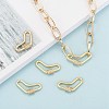 Brass Micro Pave Cubic Zirconia Screw Carabiner Lock Charms ZIRC-G160-60G-6