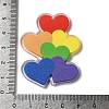 Printed Pride Rainbow Acrylic Big Pendants OACR-L018-15C-3