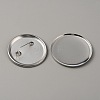 Flat Round Iron Badge Button Parts DIY-WH0297-15E-2